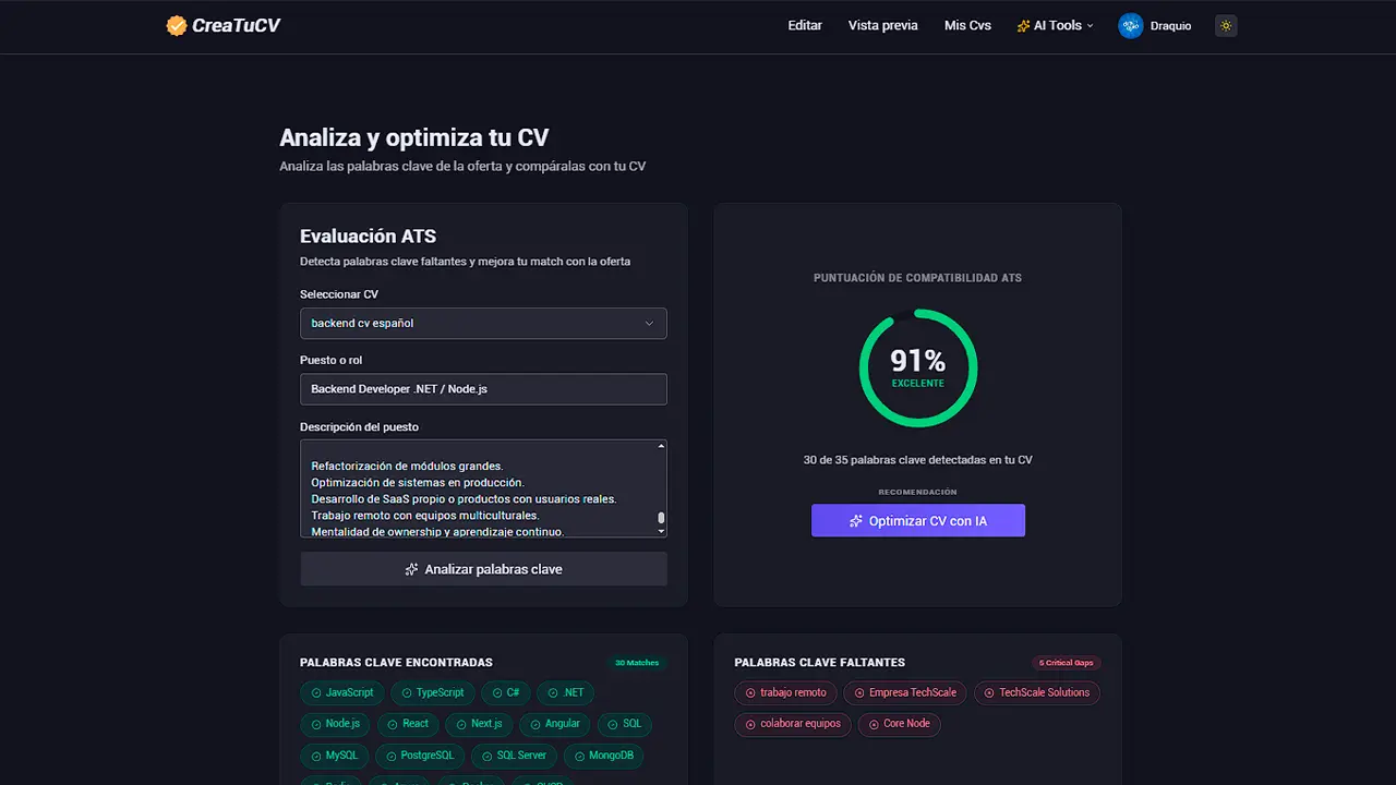 creatucv.dev - Plataforma de CV - 3
